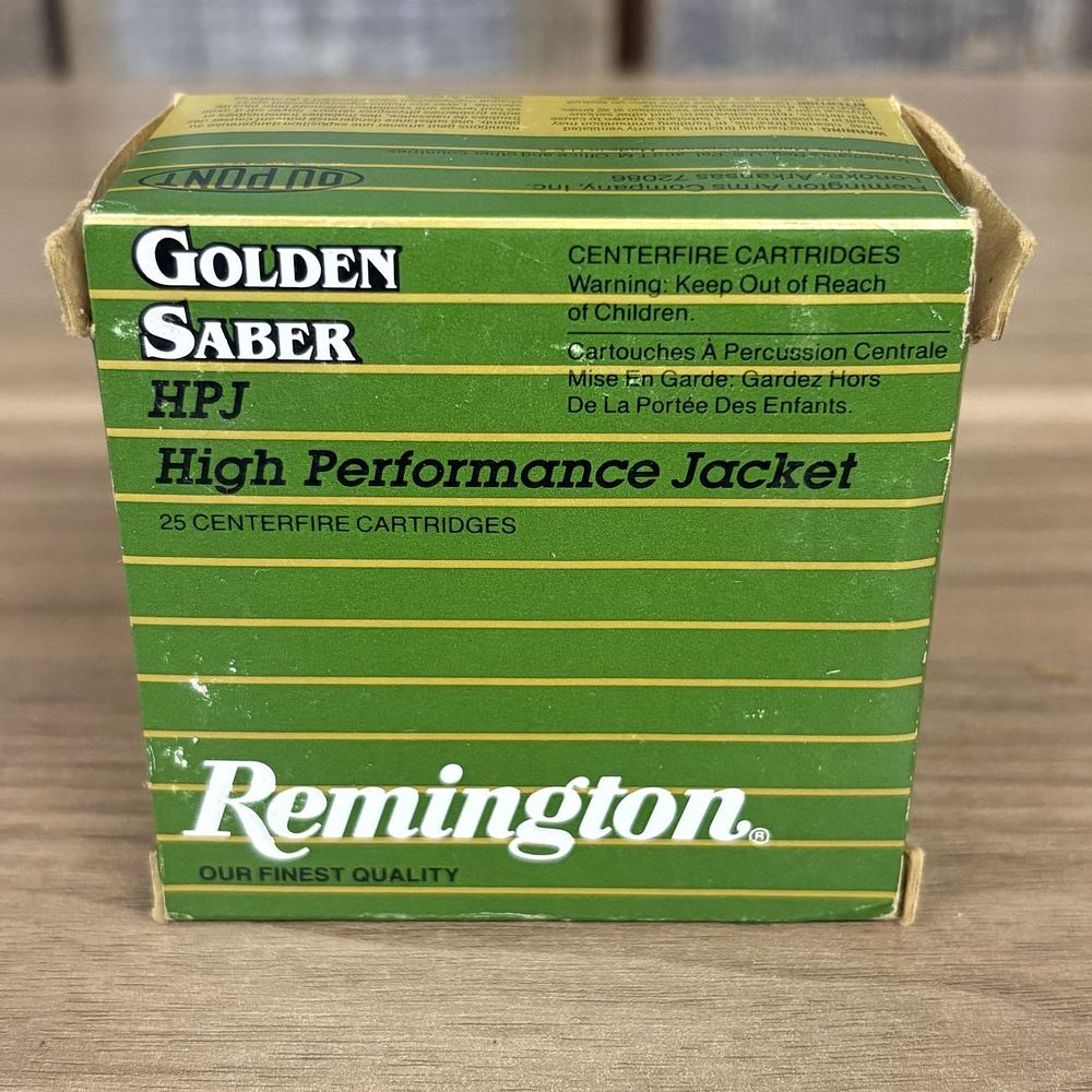 Lot 577: A Box of Remington Golden Saber 357 Magnum Centerfire Cartridges