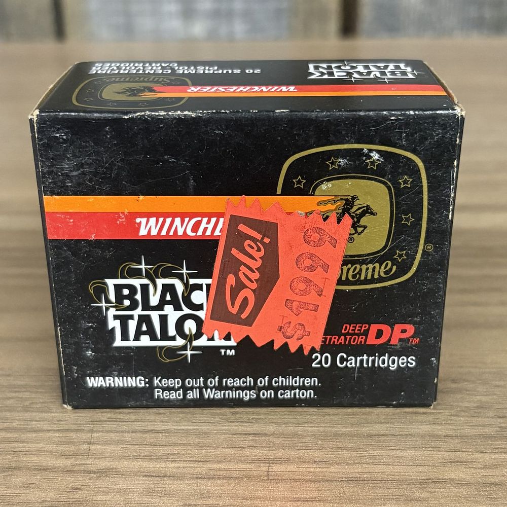Lot 578: A Box of Twenty Winchester Supreme Black Talon 357 Magnum 180 Grain SXT Cartridges