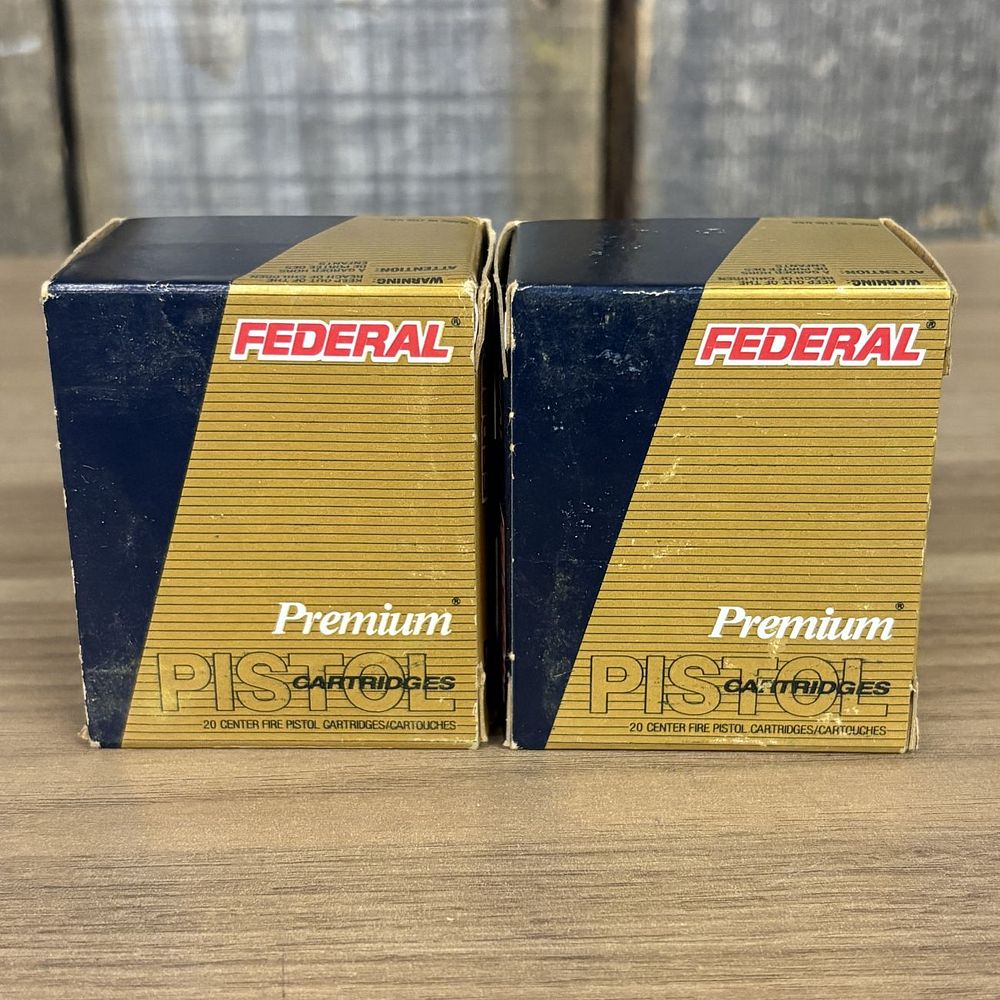 Lot 579: A Pair of Boxes of Federal Premium 357 Magnum Hydra-Shok Cartridges