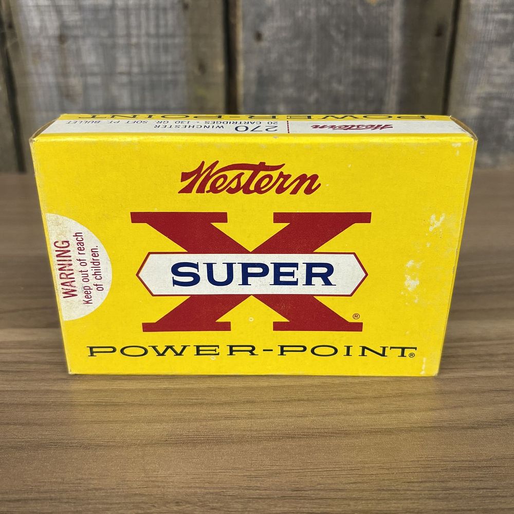 Lot 582: Western Super-X Power-Point 270 Winchester Empty Ammunition Box