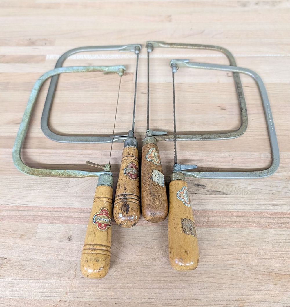 Lot 712: A Collection of Vintage Blue Grass Coping Saws