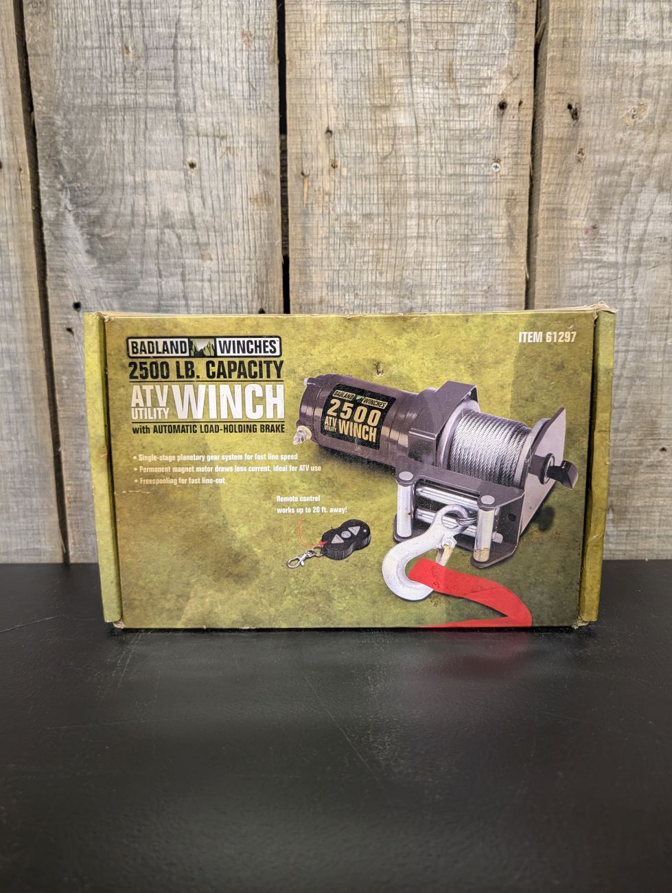 Lot 722: Badland Winches 2500 lb. Capacity ATV Utility Winch Item 61297