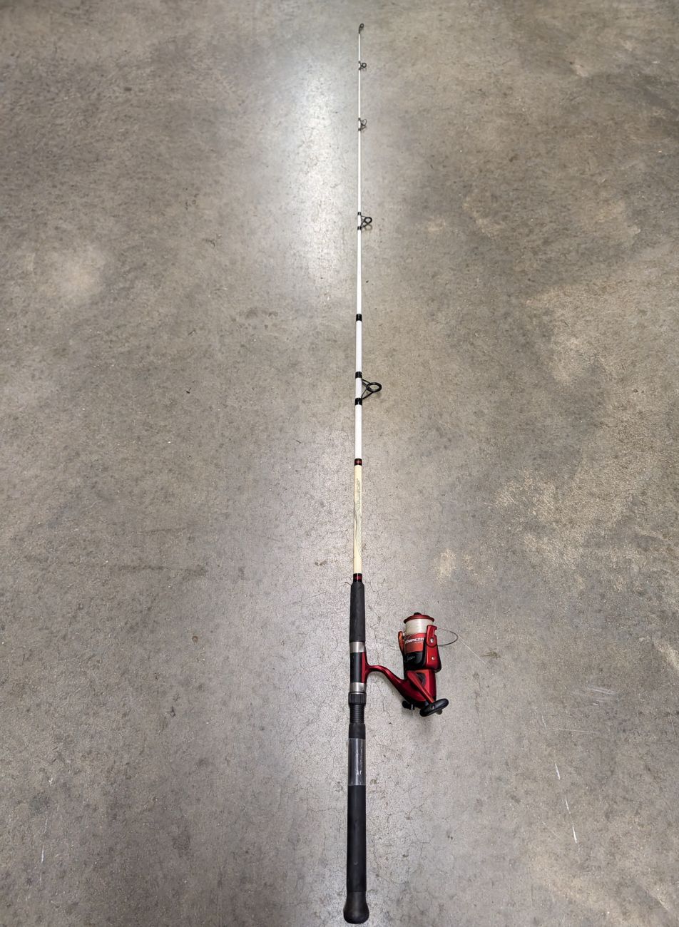 Lot 739: Two Piece Spinning Fishing Rod and Competitor Reel Combo