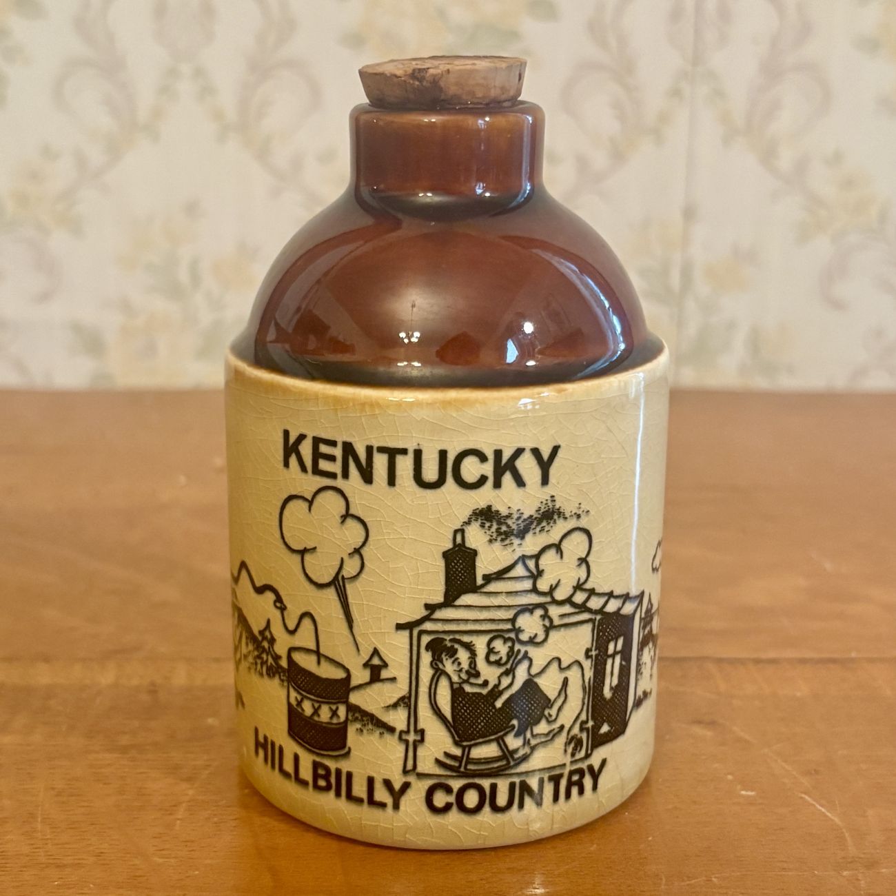 Kentucky Hillbilly Country Ceramic Souvenir Moonshine Jug