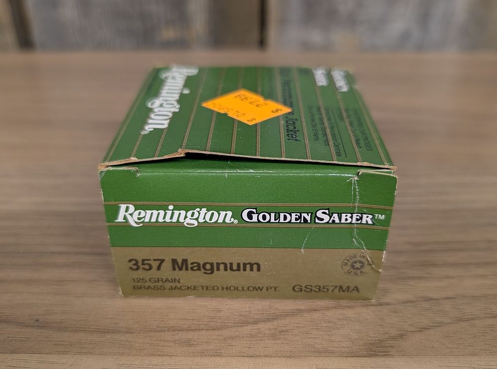 Lot 186: A Lot of 25 Remington Golden Saber High Performance Jacket Centerfire Cartridges .357 Magnum