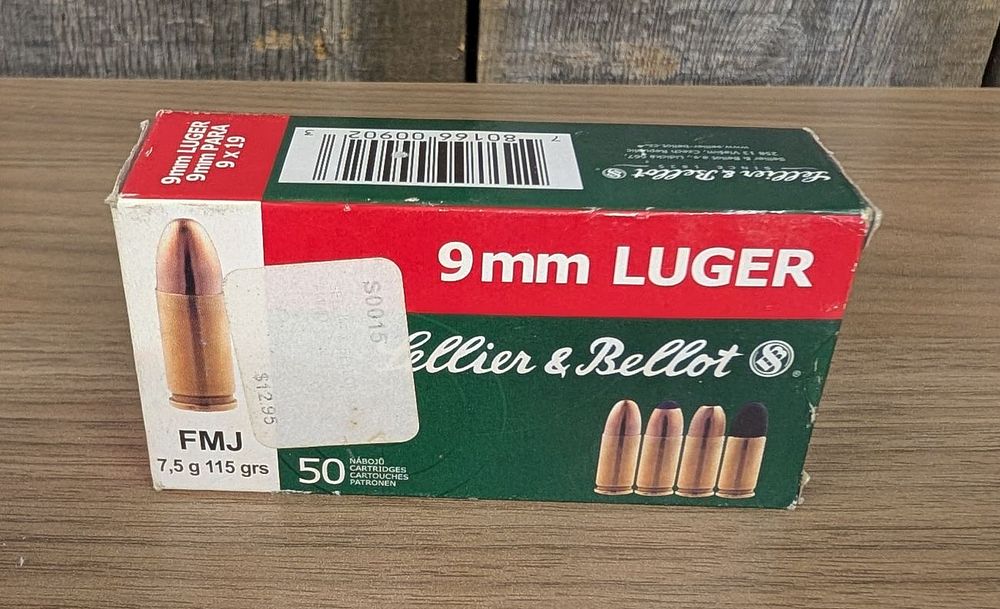 Lot 189: Sellier and Bellot 9mm Luger Full Metal Jacket Ammunition