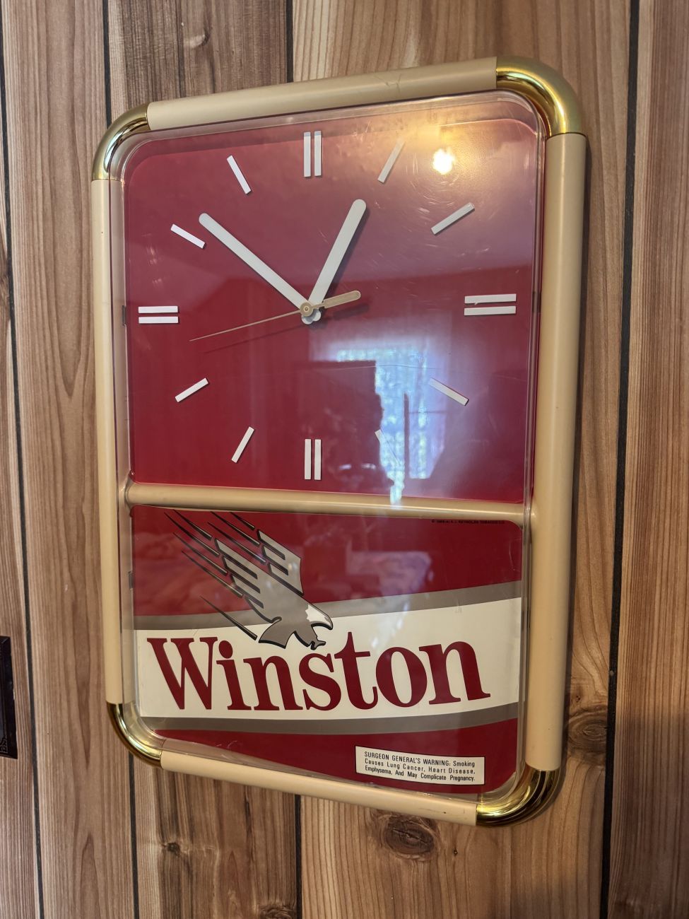 Lot 214: Vintage Winston Cigarettes Plastic Advertising Wall Clock