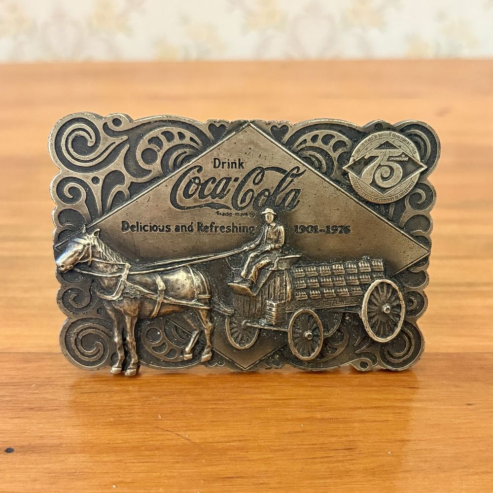 Lot 371: Bergamot Brass Works Coca-Cola 75th Anniversary Bottle Opener Belt Buckle