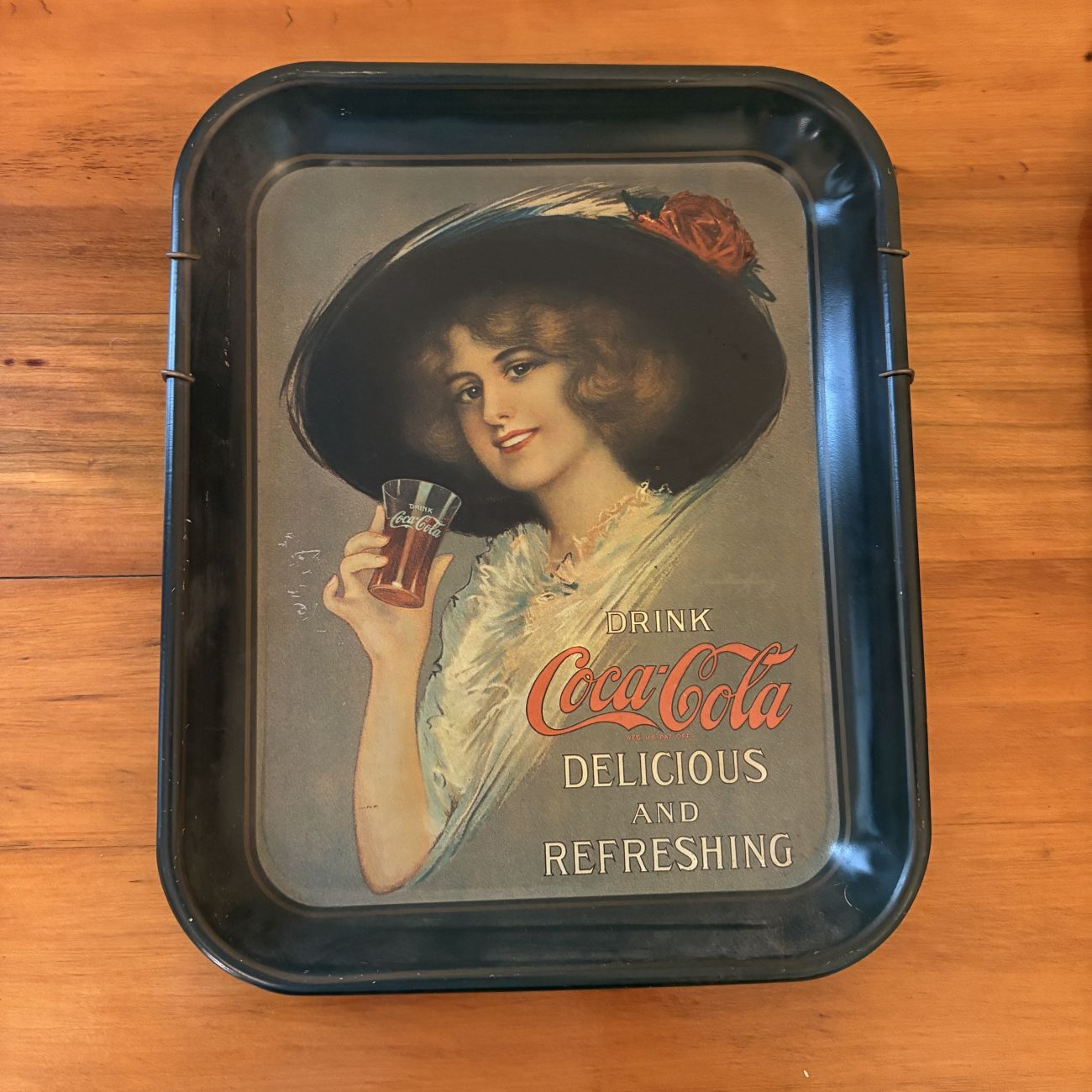 Two Coca-Cola Lithographed Metal Serving Trays