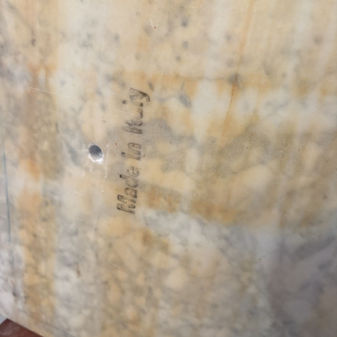 American Empire Style Lyre Base Marble Top Side Table