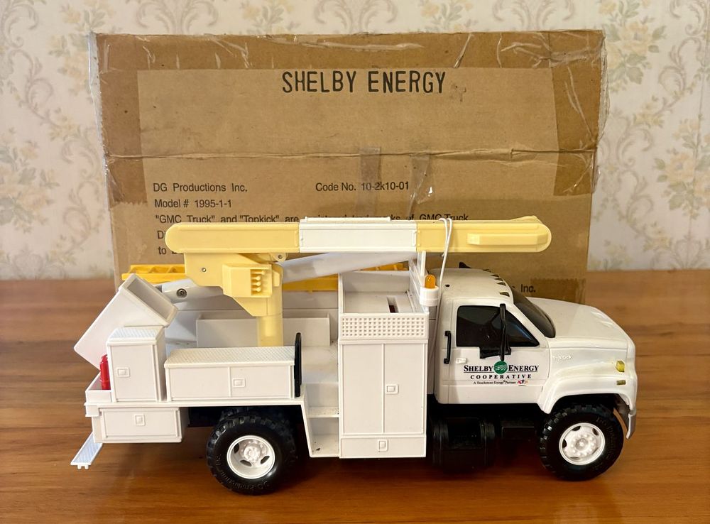 Lot 545: DG Productions Shelby Energy Cooperative GMC TopKick Promotional Bucket Truck with Original Box