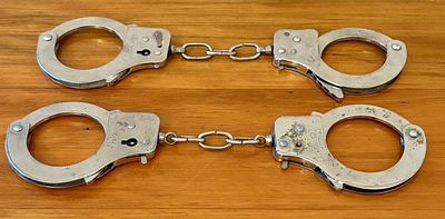Two Pairs of Nickel Plated Steel Double Locking Handcuffs. A lot consisting of two pairs of 