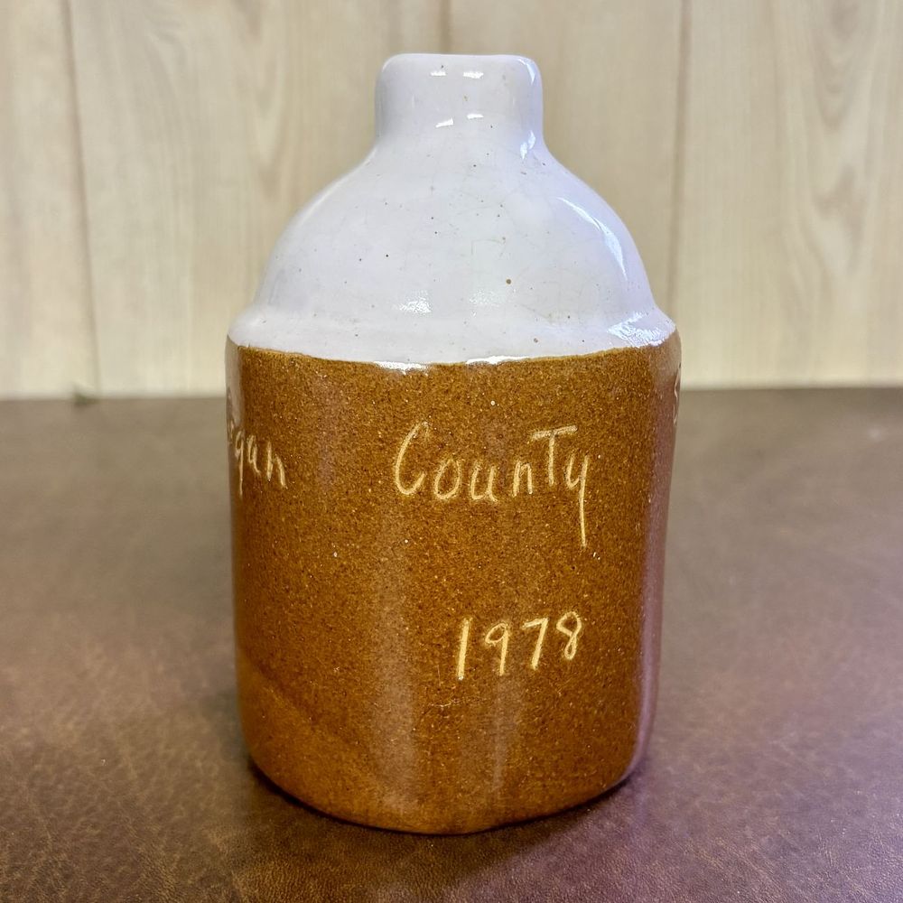 Lot 675: Morgan County Kentucky Sorghum Festival 1978 Miniature Stoneware Jug