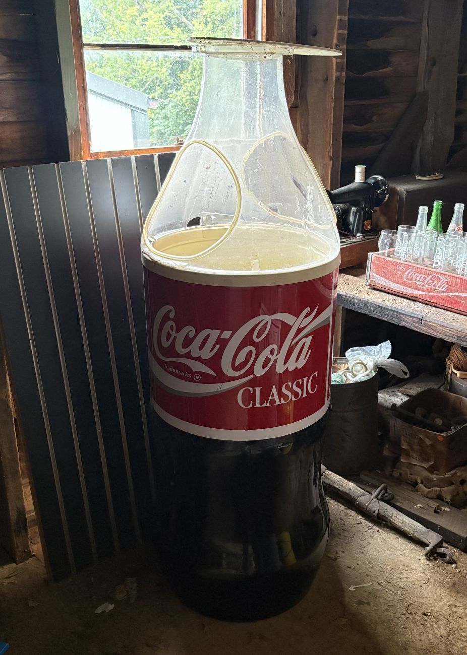 Lot 797: Large Coca-Cola Classic Bottle Shaped Floor Display Cooler Some Damage