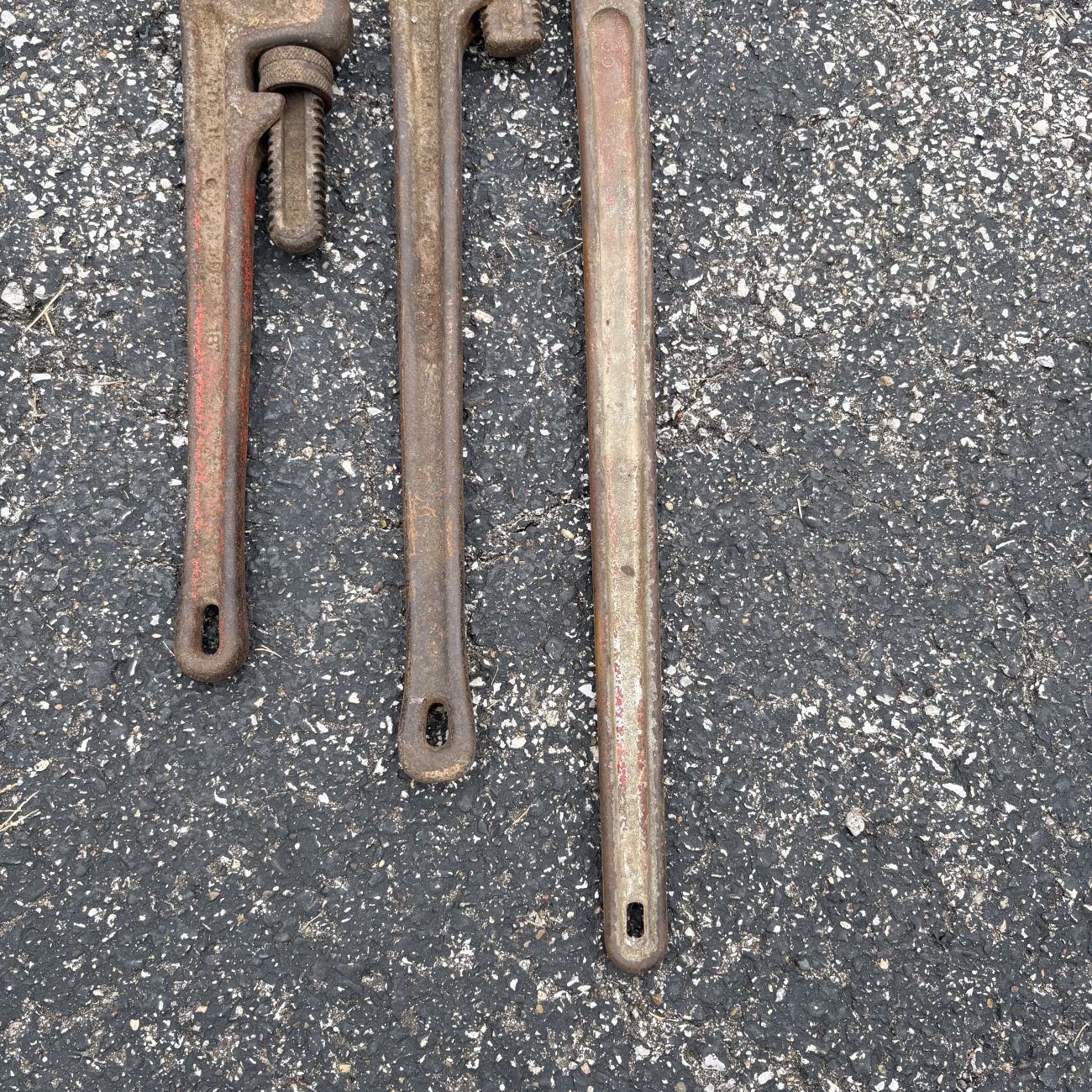 Three Vintage Pipe Wrenches Including Walworth