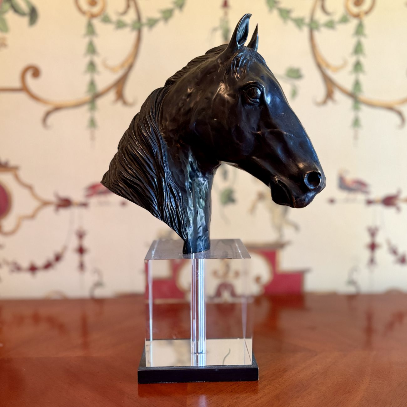 Equine Bust Bronze Sculpture on Acrylic Base