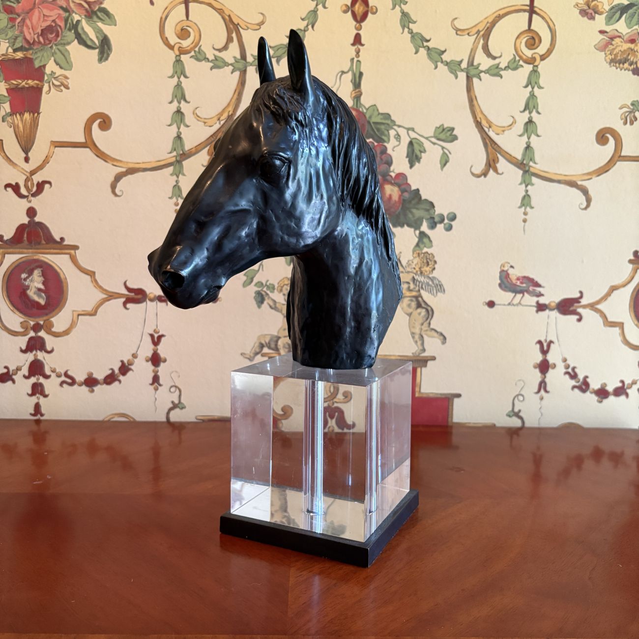 Equine Bust Bronze Sculpture on Acrylic Base