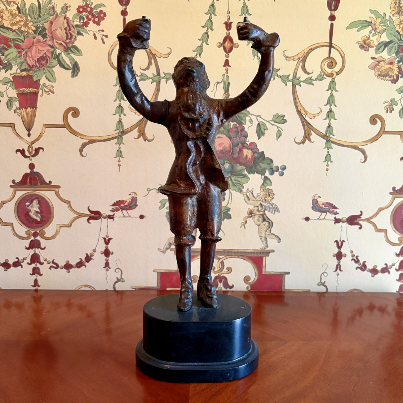Singerie Style Cast Metal Monkey Candelabra Base