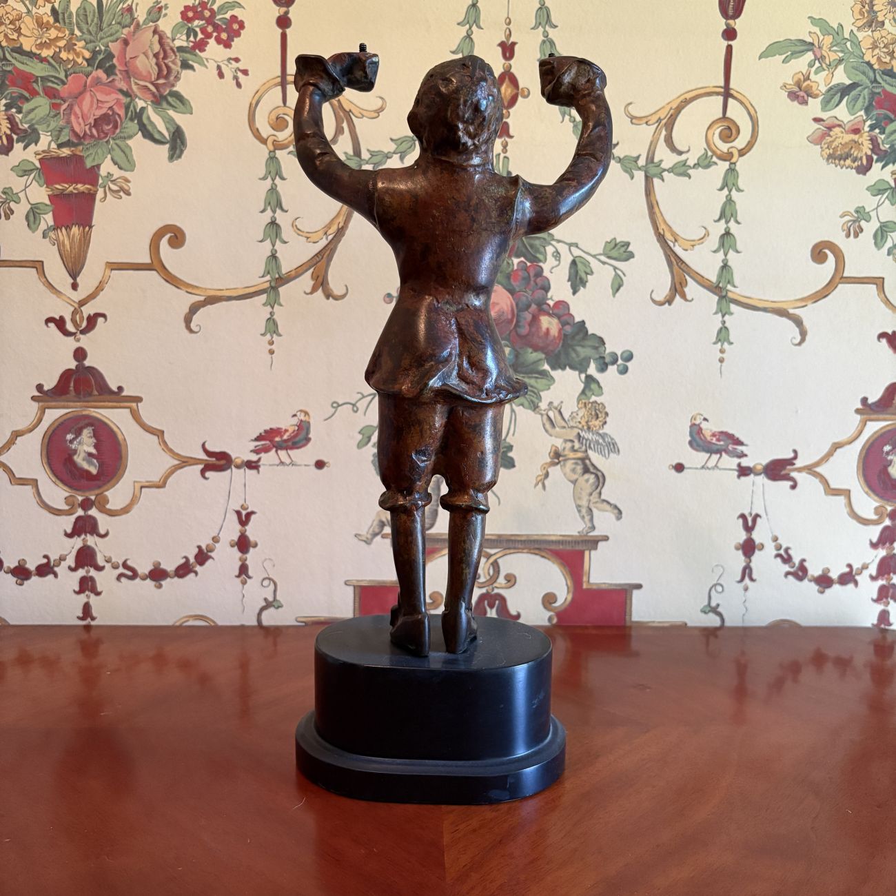 Singerie Style Cast Metal Monkey Candelabra Base
