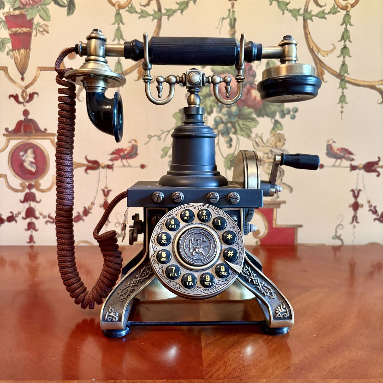 Reproduction Skeletal Eiffel Tower Style Push Button Telephone