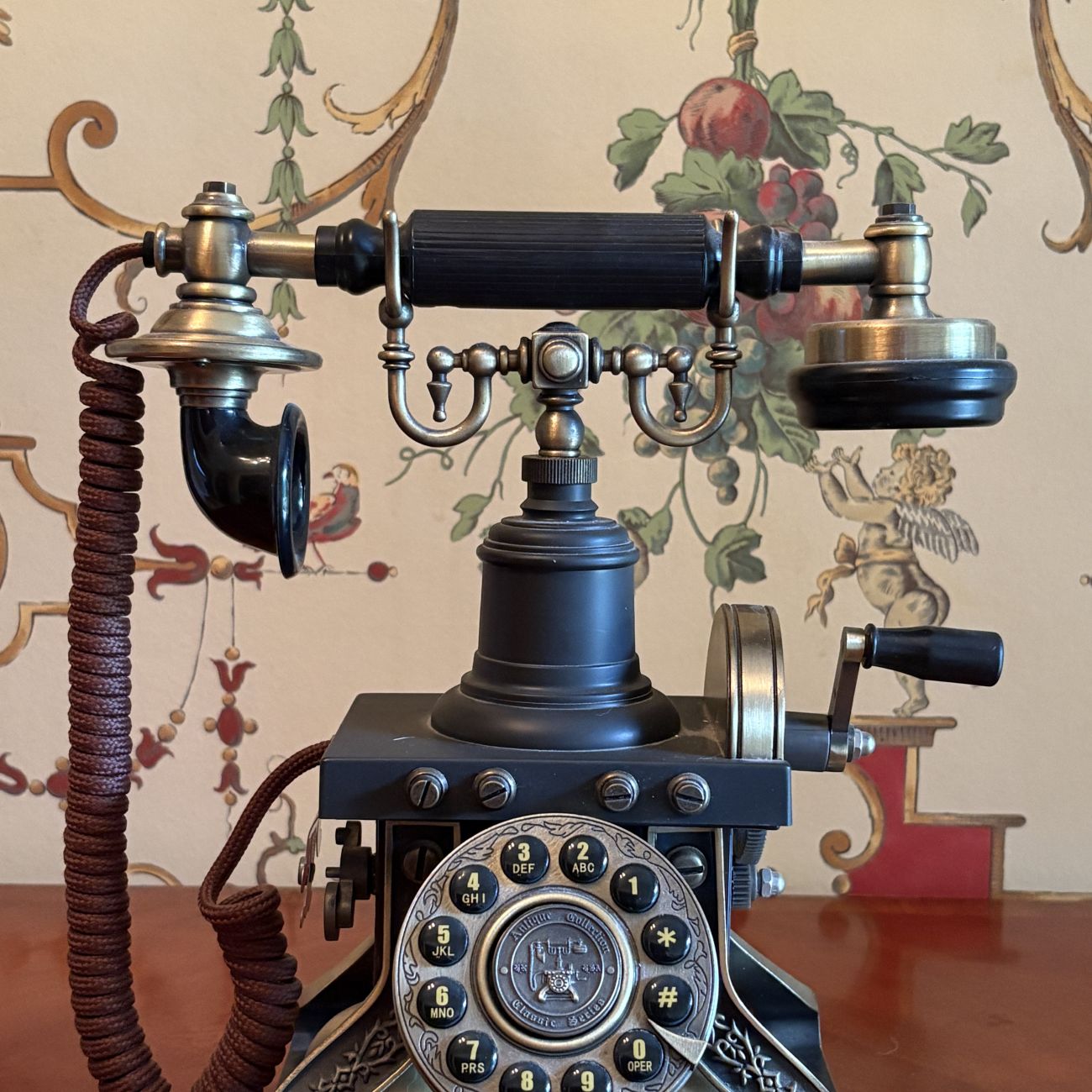 Reproduction Skeletal Eiffel Tower Style Push Button Telephone