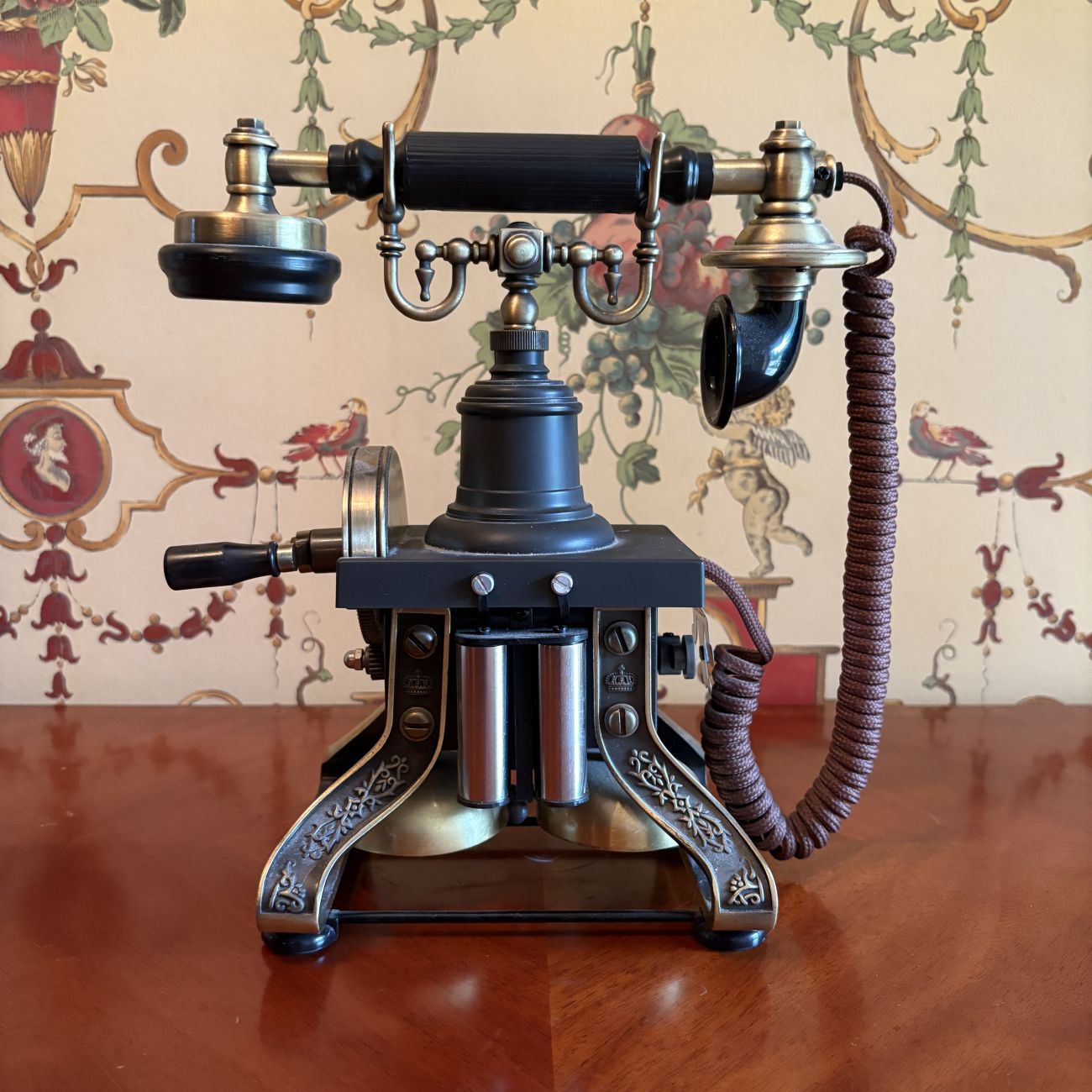 Reproduction Skeletal Eiffel Tower Style Push Button Telephone