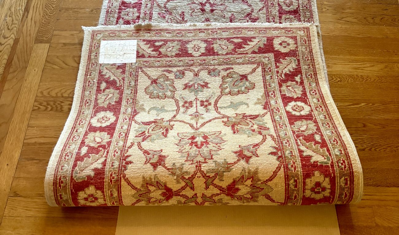 Hand Knotted Wool Runner in Oushak Style