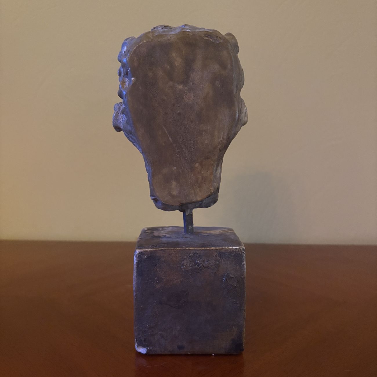 Classical Style Cast Composite Male Head Bust on Plinth