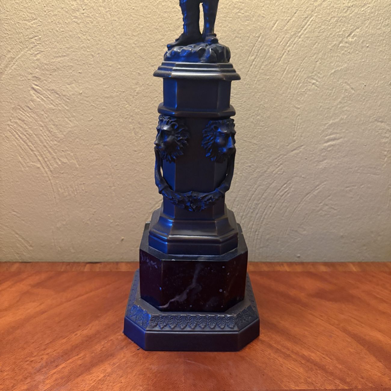 Large Figural Polychrome Metal Blackamoor Table Lamp with Marble Base