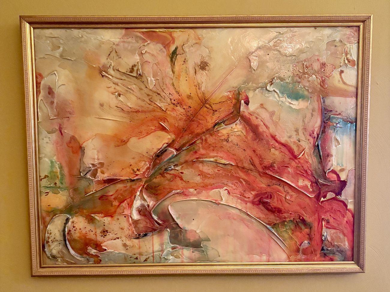 Large Scale Contemporary Abstract Floral Mixed Media Painting By Louisville Artist John Arnold
