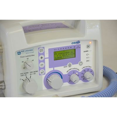 OSIRIS 1 LIQUID AIR EMERGENCY RESPIRATOR. Osiris 1 is used to monitor the patient's respiratory 