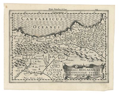 Johannes Cloppenburg - Amsterdam, 1630. - "Legionis, Biscaiae et Guipiscoae Typus". Impression of 