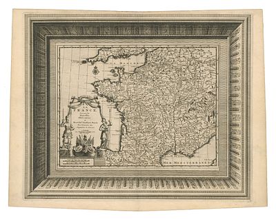 Pieter van der AA - Leiden, c.1715. - "La France, Suivant les Nouvelles Observations de Messrs de 