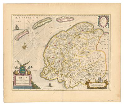 Jan Jansson, Heirs of Jan Jansson - Amsterdam, 1666. - "Frisia Occidentalis. Auctoribus Adriano 