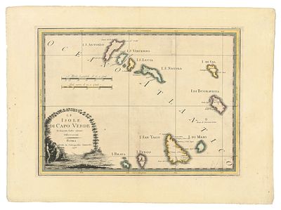 Giovanni Maria Cassini - Rome, 1798. - "Le Isole di Capo Verde Delineate sulle Ultime Osservazioni". 