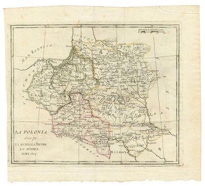 William Guthrie - Rome, 1804. - "La Polonia divisa fra la Russia, la Prussia e l’Austria". Map 