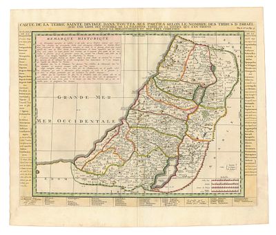 Henri Abraham Chatelain - 1719. - "Carte De La Terre Sainte Divisee Dans Toutes Ses Parties Selon 