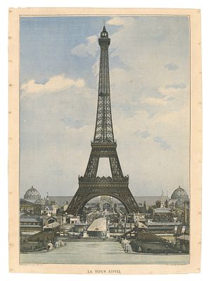 Boussod, Valadon & Cie - 1889. - "La Tour Eiffel". Chromotypogravure showing the Eiffel Tower for 