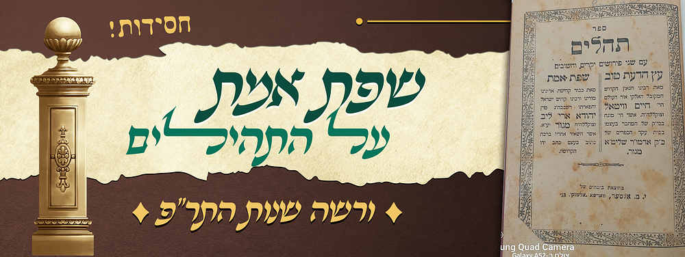 חסידות - תהלים עם פרוש עץ הדעת טוב למהרח"ו ושפת אמת לאדמו"ר מגור זי"ע - ורשה שנות התר"פ. תהלים 