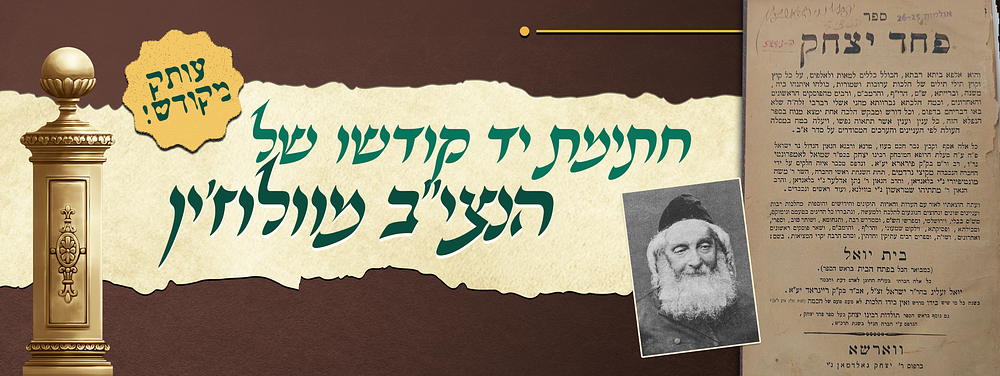 חתימת יד קודשו של מרן הנצי"ב מוולוז'ין הגאון רבי נפתלי ציב יהודה ברלין - על ספר פחד יצחק ורשה תרמ"ה