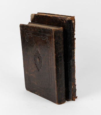 Two Books owned and inscribed by Rabbi Chaim Moshe Schneider zt''l, Rabbi of the Famed Chayei 