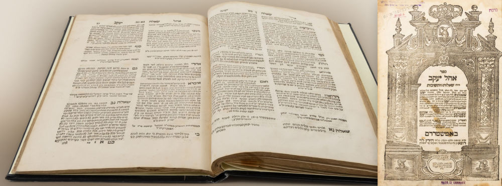 Shu”t Ohel Yaakov (Sasportas). Amsterdam, 1737. . Complete and rare copy- The single edition of 