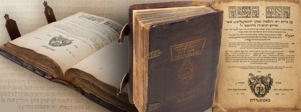 Babylonian Talmud. 5 Tractates from Seder Mo'ed. Amsterdam, 1647. An Impressive and Very 