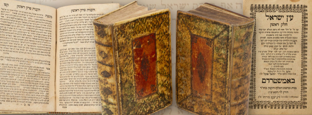 Ein Yaakov – Ein Yisrael by Rabbi Yaakov ben Chabiv. Amsterdam, 1740. Magnificent, Impressive Set. 