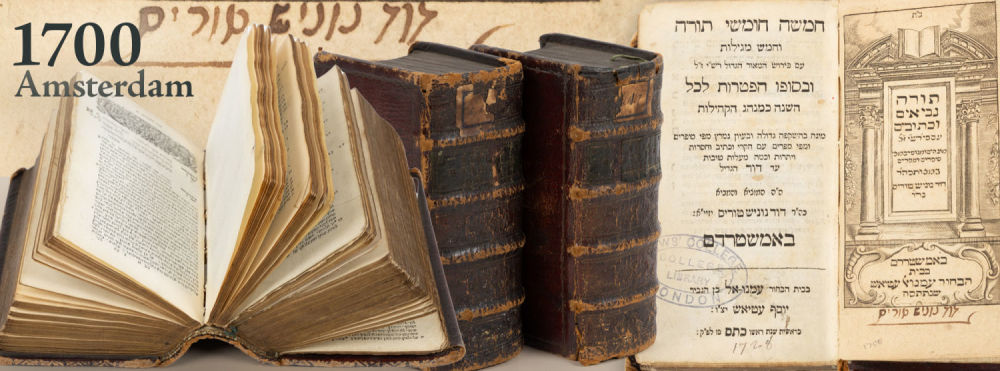 Torah, Nevi’im and Ketuvim. Amsterdam, 1700. Impressive, Complete Set With Signature of Rabbi 