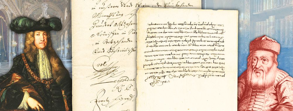 The Coronation Document of King Karl VI for the Rabbinate of Rabbi David Oppenheim — with his 