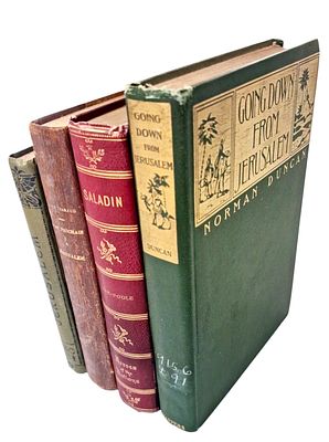 Jerusalem - The Holy City - Four (4) books, photographs, maps, history, geography, late 19th