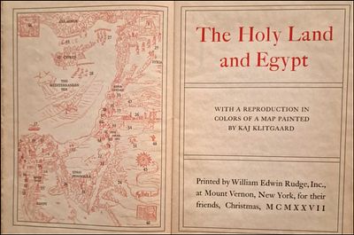 Israel and Egypt - Special, limited edition, with color reproduction of a folding map, 1927. The
