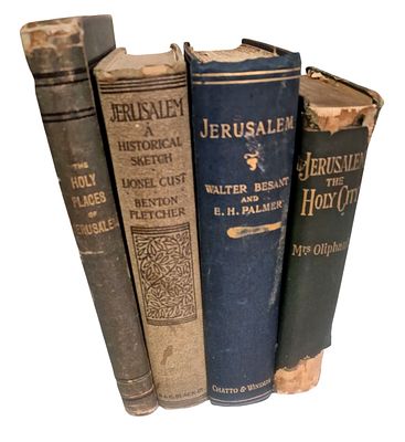 Jerusalem - Holy City - Four (4) books, photographs, maps, history, geography, 19th century. 1.