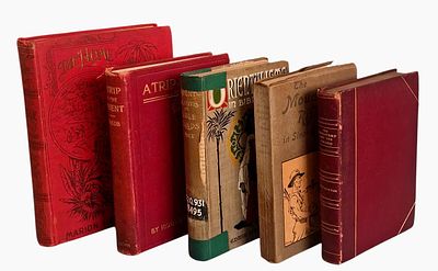 5 Travel Books to Palestine - Holy Land, Jerusalem
19th century, early 20th century 